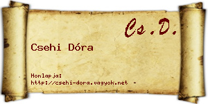 Csehi Dóra névjegykártya